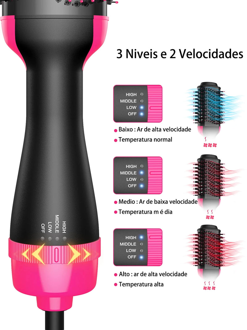 Escova Secadora Profissional Seca e Alisa o Cabelo Modelo Design Ergonômico