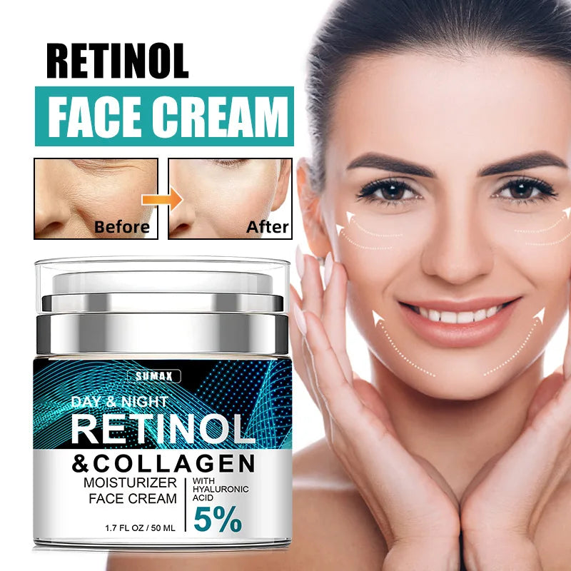 Creme Facial Hidratante Retinol, Anti Rugas, Antienvelhecimento