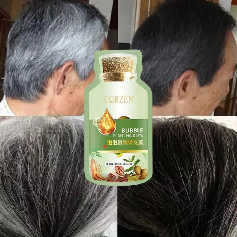 Shampoo de tintura natural de ervas naturais