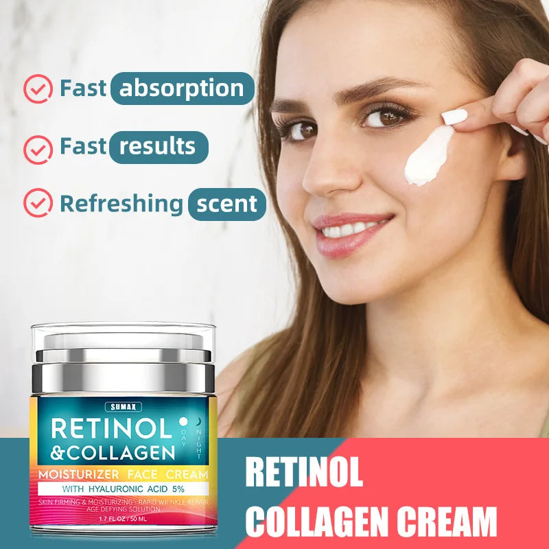 Creme Facial Hidratante Retinol, Anti Rugas, Antienvelhecimento